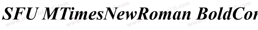 SFU MTimesNewRoman BoldCondensed字体转换